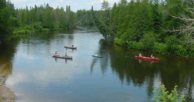 canoes on the AuSable River