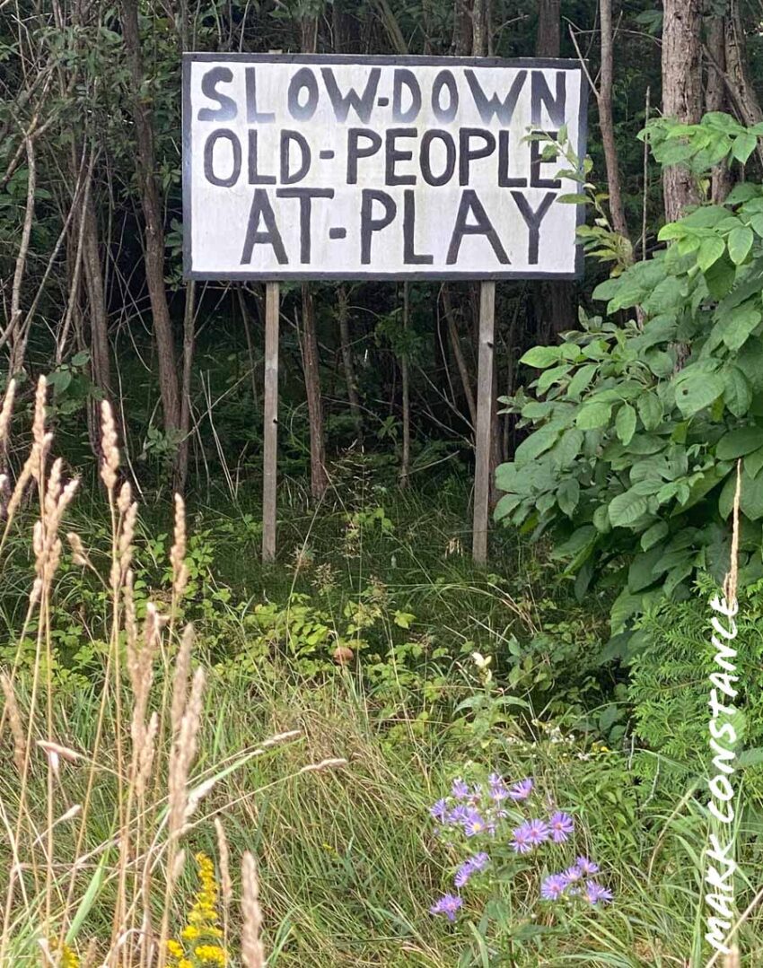 old people sign