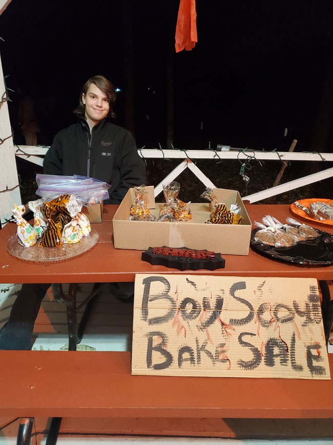 bake sale for the Boy Scouts