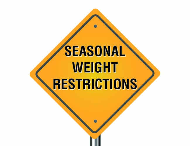 Seasonal Weight Restrictions
