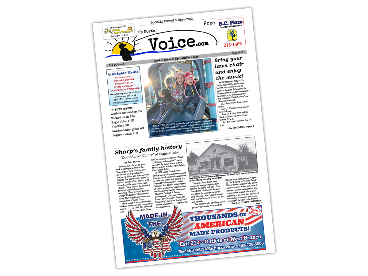 Up North Voice May 2023 front page