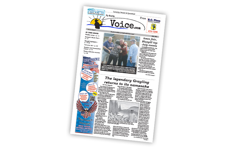 front page of Up North Voice July 2023 issue