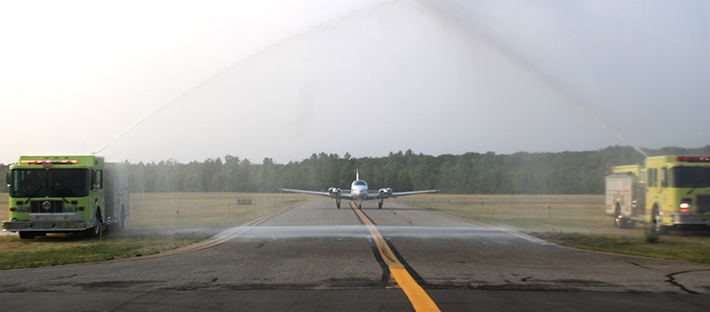 traditional 'water salute'