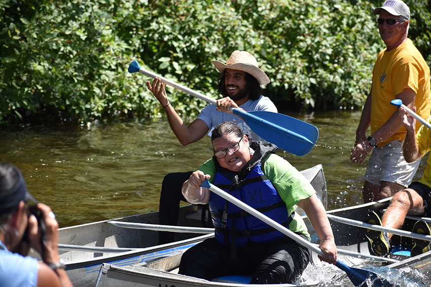 Special Olympics canoe event