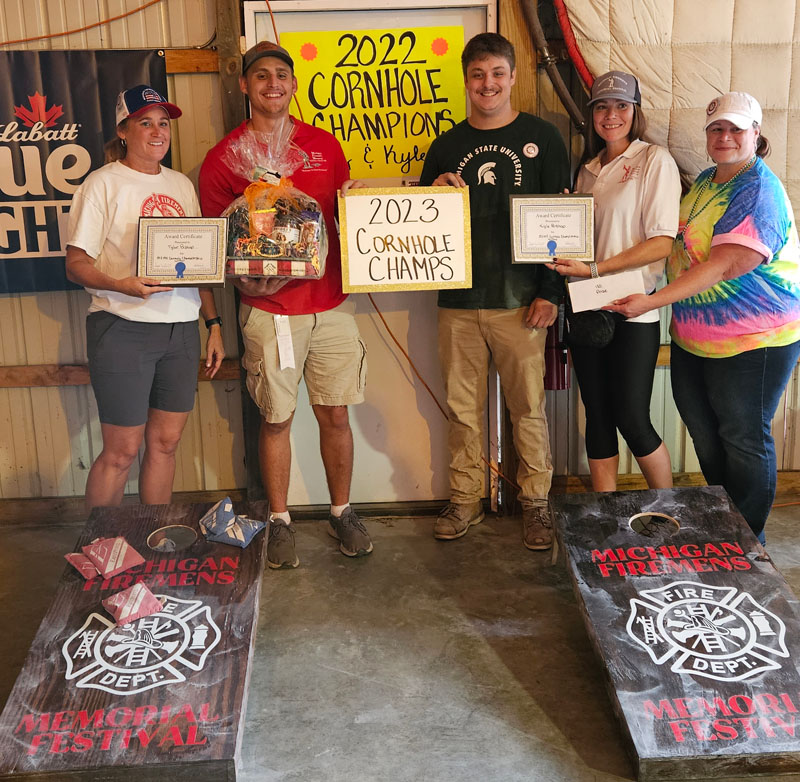 MFMFC corn hole tournament winners