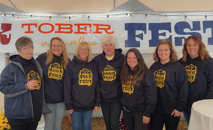 group photo of volunteers helping at Rocktoberfest
