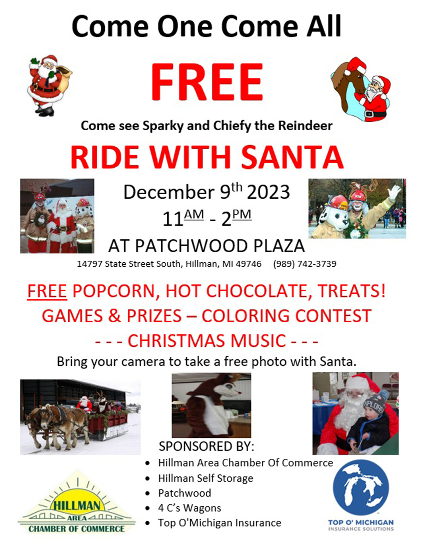 Ride with Santa on December 9