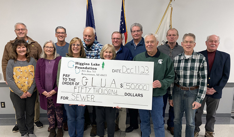 Higgins Lake Foundation donates to Higgins Lake sewer