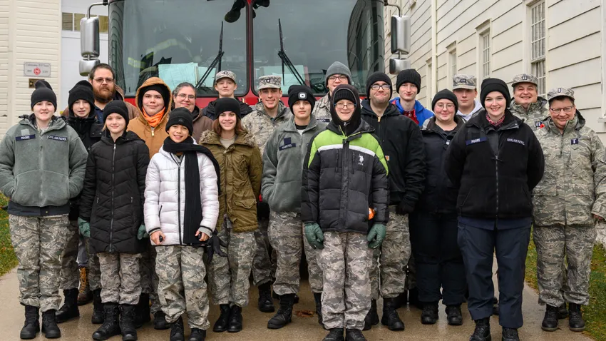 Members of the Grayling Cadet Squadron and Chippewa Composite Squadron