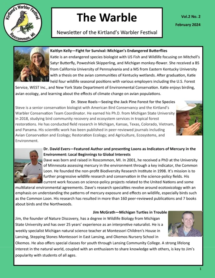 KWF Newsletter V2N2-1 Kirtland Newsletter page 1