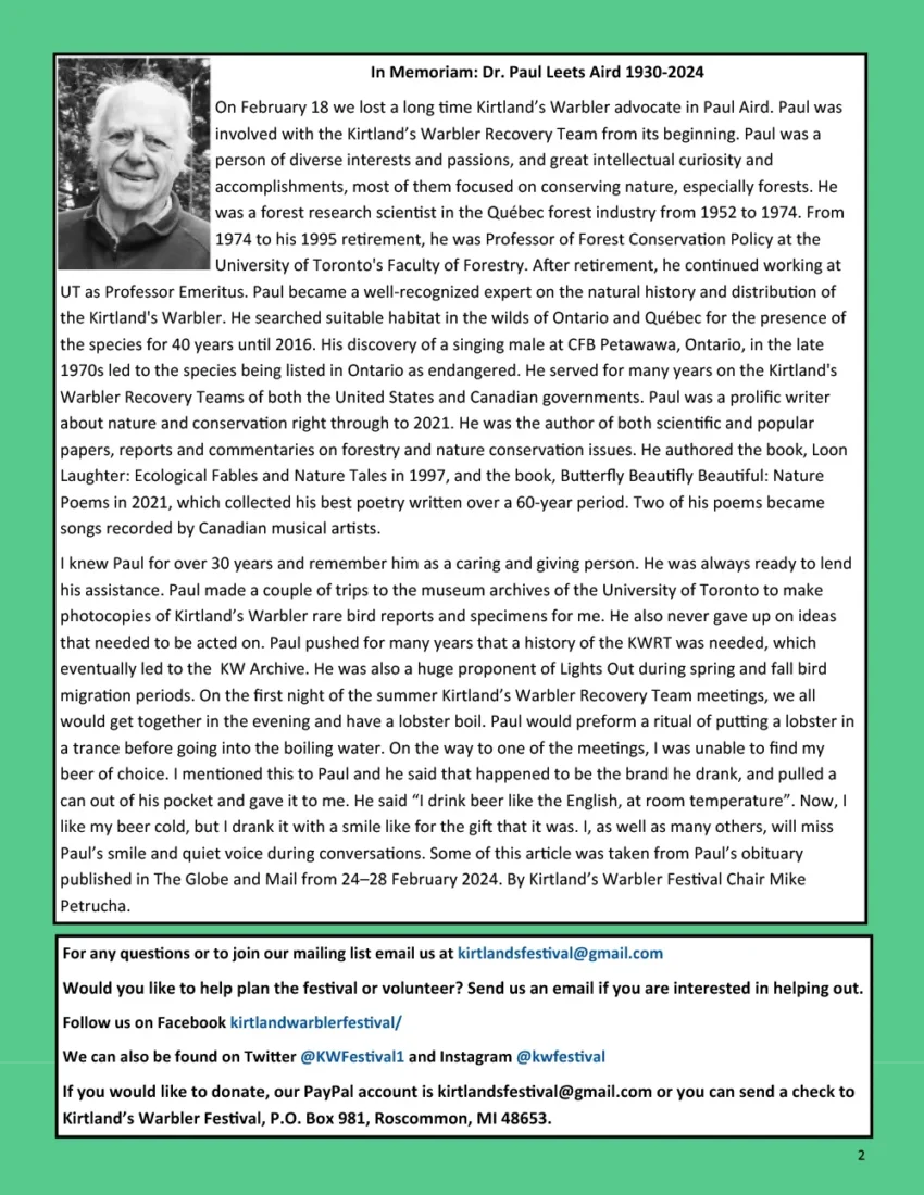 Kirtland Newsletter page 2