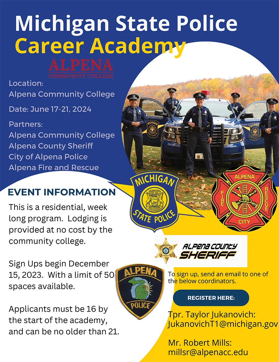 Michigan State Police career academy in June 2024
