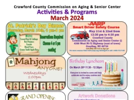 Crawford County Commission on Aging March 2024 events