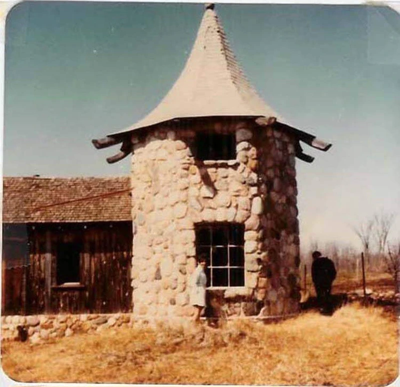 the castle 1 Old historic photo of 'The Castle' with people standing near it