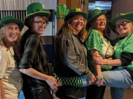 Lassies at the St. Patrick's Day party