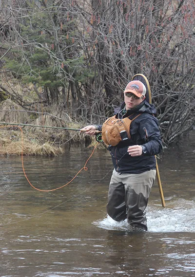 fly fishing Fly fisherman on the AuSable River