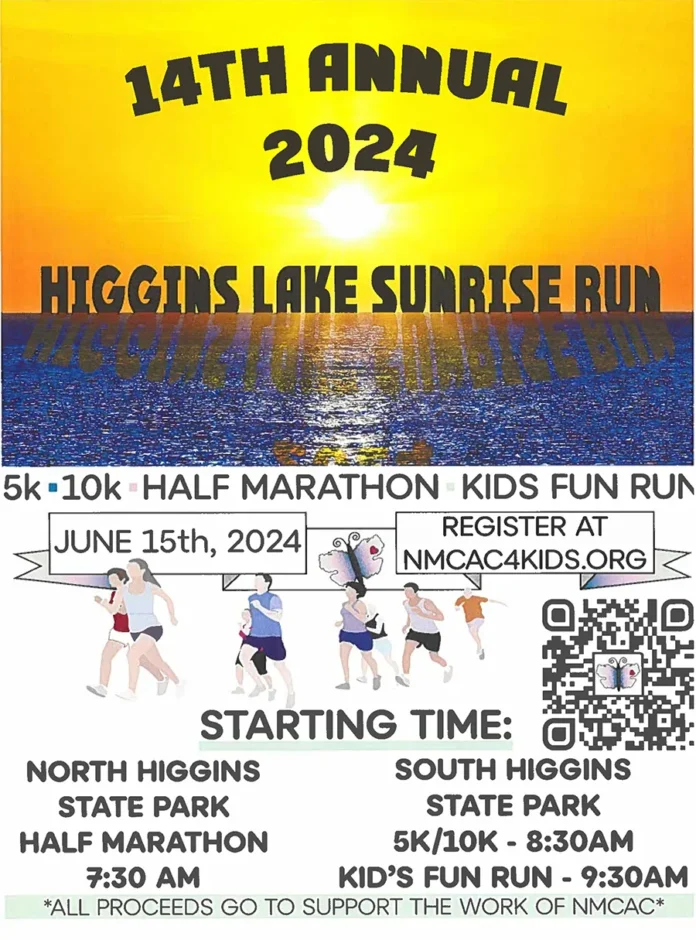 Higgins Lake Sunrise Run planned for June 2024