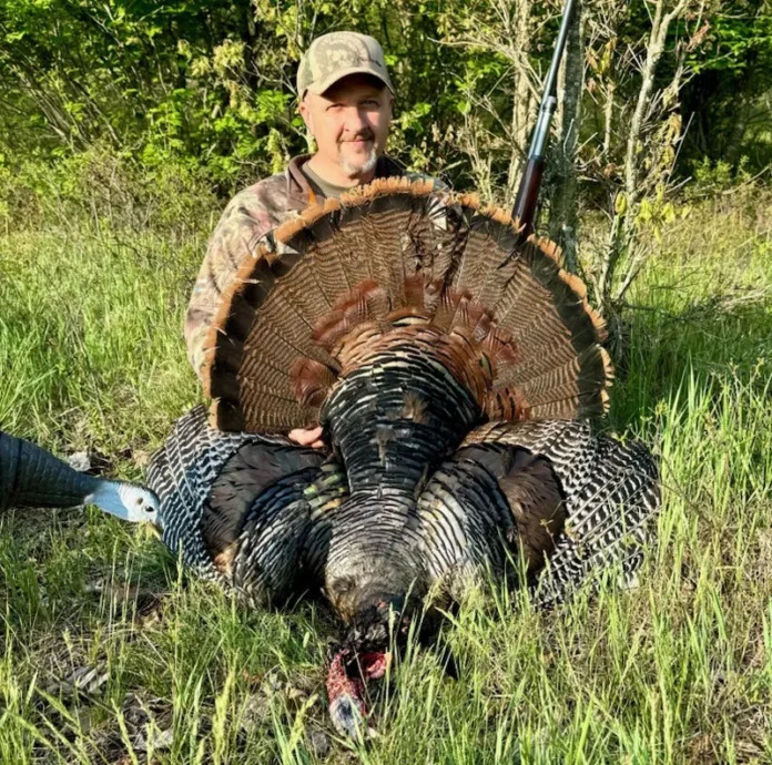 turkey Chad Meadows of St. Helen with turkey