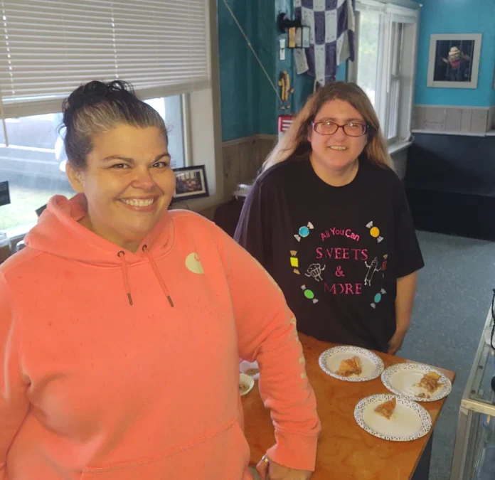 blended business Blended Lines Salon is owned by Renee Ross (front), Sweet Treats & More is owned by Davina Baker (back).