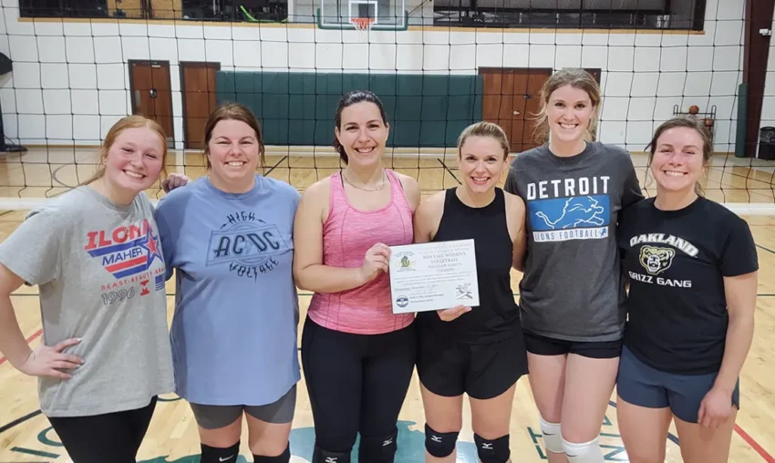 Regular season winners at the Northern Center volleyball league