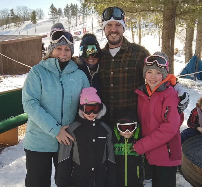 blizzardfest-pic 1 Alecia Catrell, Rosemary Thompson, Tom Catrell, Cecelia Catrell, Madalynn Houghton, and Declan Catrell enjoying Blizzardfest.