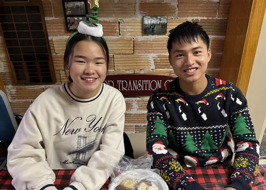 Jia Reed and Jack Erickson sold tickets at the Roscommon Library Fundraiser at the CRAF Center.