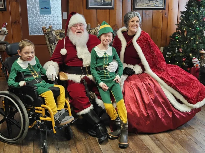 Santa and his elves at the Santa Train in Roscommon.