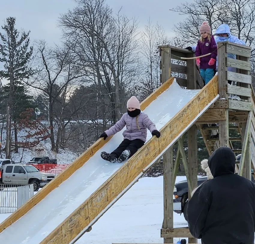 The infamous ice slide was a hit as usual at TUT.