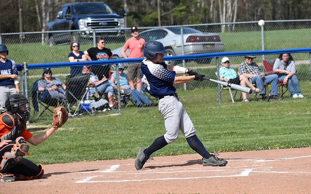 Hale’s Sam Patten gets his cuts in.