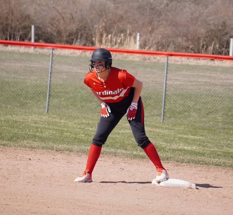 Whittemore Prescott Senior Gabby Clark getting ready to round the bases!