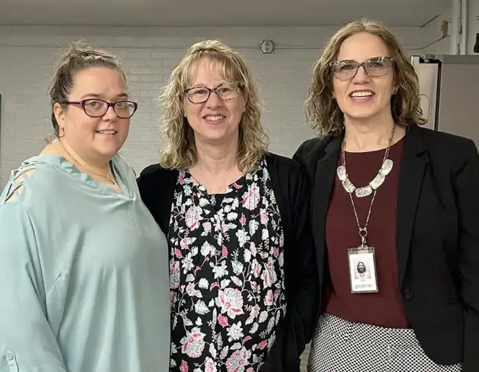 Pictured (L-R) Autumn Book, Hope Begins Here Director; Shelly Schmidt, NLCMHA Customer Services Representative (who was instrumental in getting the Drop-In Center concept off the ground); and Kimberly Silbor, NLCMHA Chief Operations Officer.