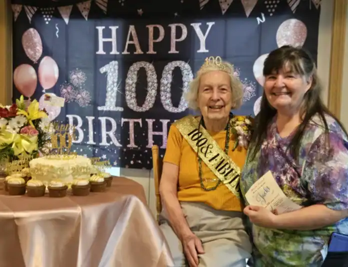 Dr. Jacki Hanifin of West Branch recently turned 100 years old.