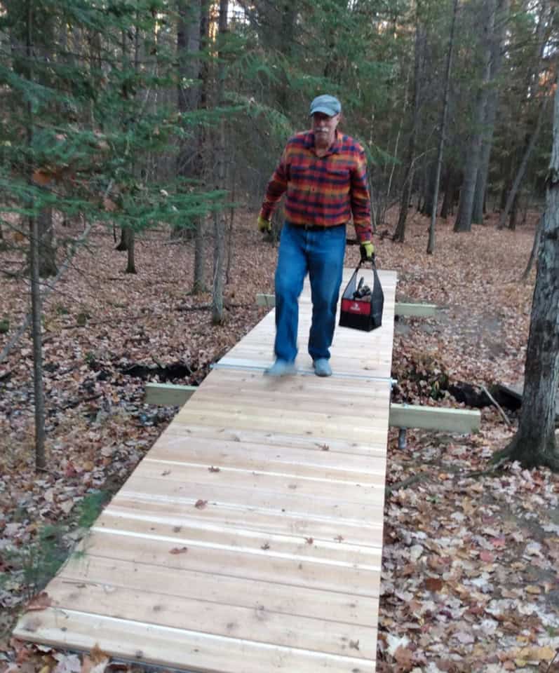 gaha pic 1 Volunteers Ken Elmore and Julie Crick assisting in the updates at the preserve.