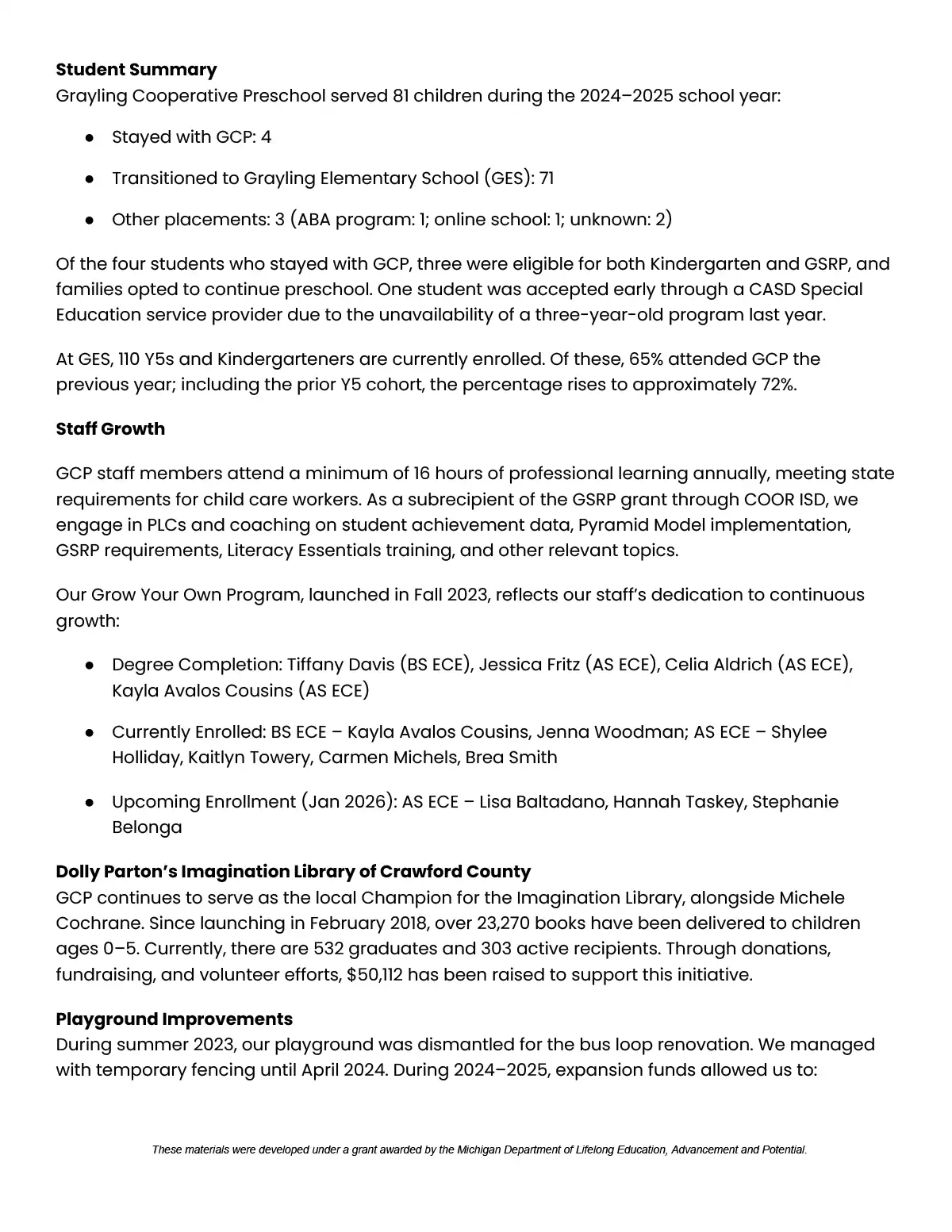Community Celebration Letter