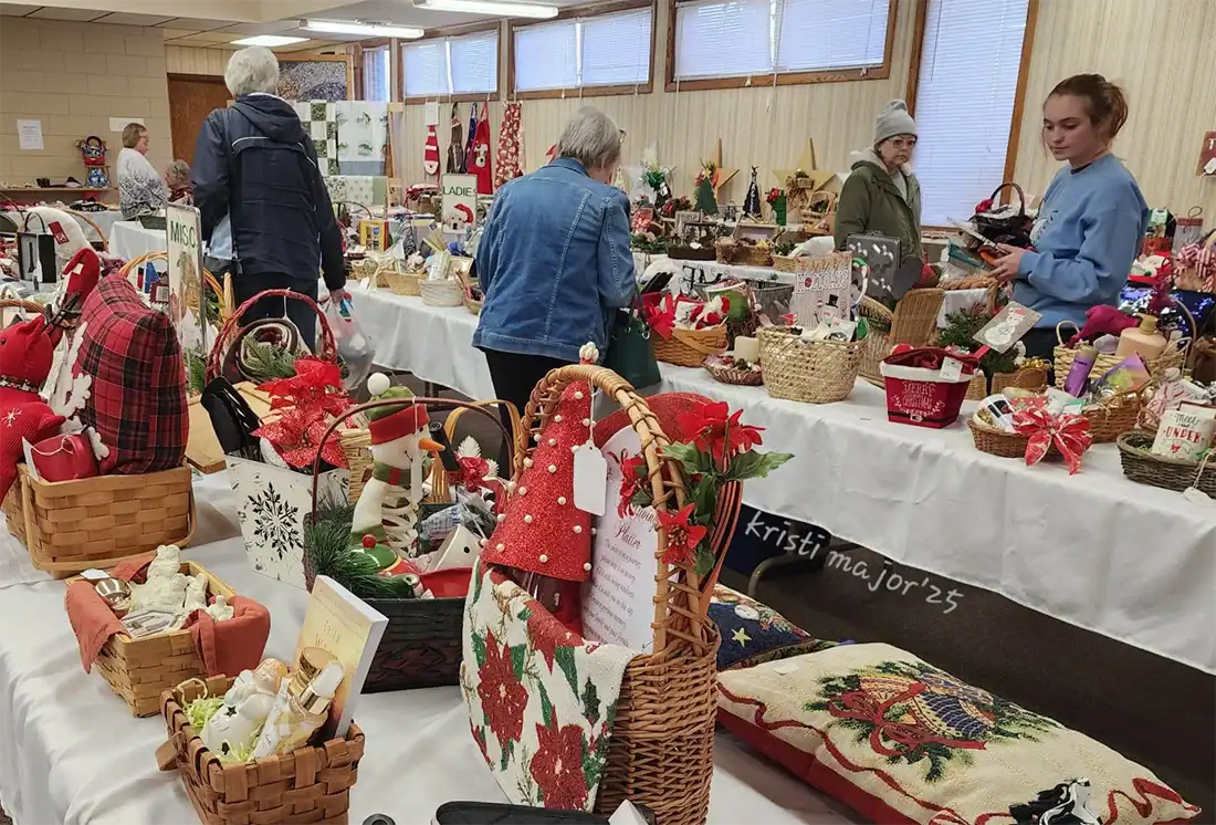 Over 300 gift baskets were displayed for sale. Organizers spend all year gathering hundreds of items to assemble these delightful, themed baskets.